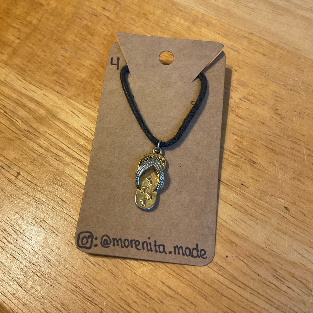 Gold and Black Pendant Necklace